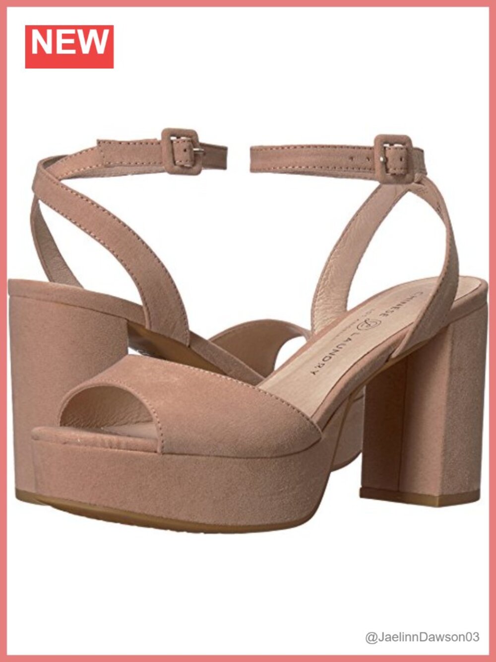 Chinese Laundry Women's Theresa Heeled Sandals Block Heel Ankle Strap Buckle